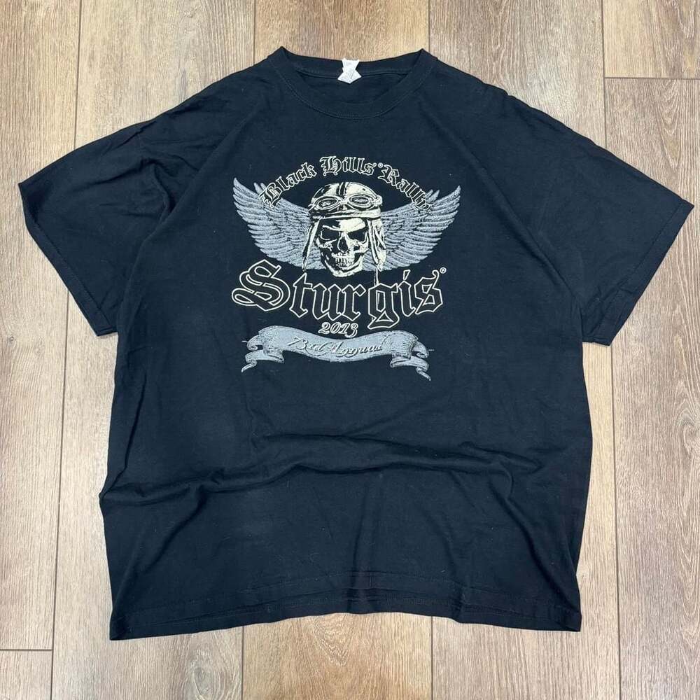 Sturgis 2013 Black Hills Rally Motorcycle Graphic T-Shirt XXL Jerzees